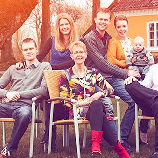 Familie fra Odense fik taget et par portrætbilleder.